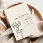 Champagnerglas mit Brautparty Einladung