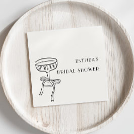 Champagnerglas mit Brautparty Serviette