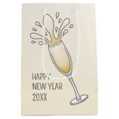 Champagnerglas Mittlere Geschenktüte (Rückseite)
