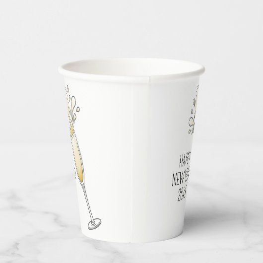 Champagnerglas Pappbecher (Rechts)