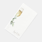 Champagnerglas Personalisiert Serviette (Ecke)