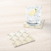 Champagnerglas Rechteckiger Pappuntersetzer (Vor Ort)