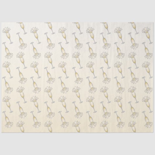 Champagnerglas Seidenpapier (Vorderseite)