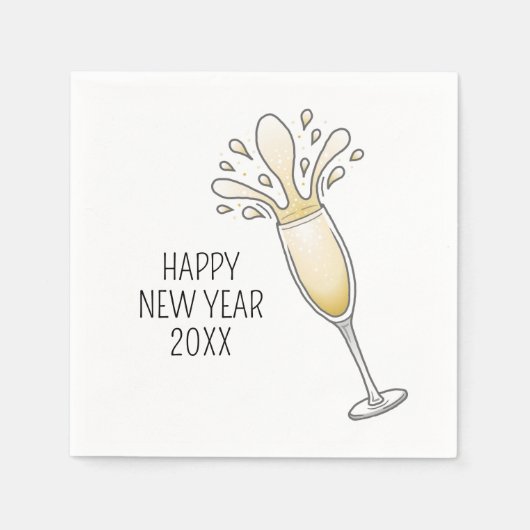 Champagnerglas Serviette (Vorderseite)