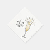 Champagnerglas Serviette (Ecke)