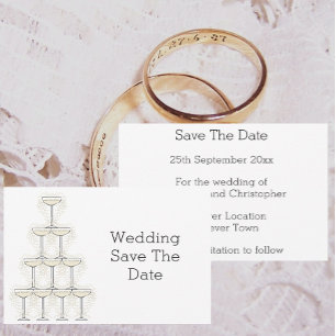 Champagnergläser Design Hochzeit Save The Date