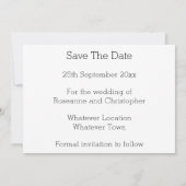 Champagnergläser Design Hochzeit Save The Date (Rückseite)
