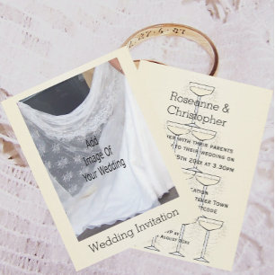Champagnergläser Hochzeit Einladung