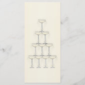 Champagnergläser Hochzeit Menükarte (Rückseite)