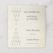 Champagnergläser Hochzeit Platzkarte (Außenseite Aufgefaltet)