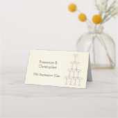 Champagnergläser Hochzeit Platzkarte (Rückseite)