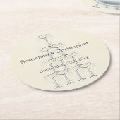 Champagnergläser Hochzeit Runder Pappuntersetzer (Angewinkelt)