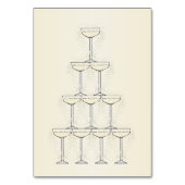 Champagnergläser Hochzeit Tischnummer (Rückseite)