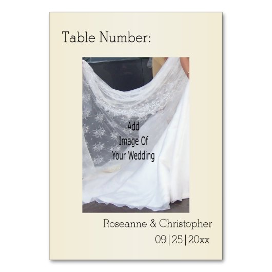 Champagnergläser Hochzeit Tischnummer (Vorderseite)