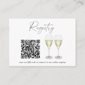 Champagnergläser QR-Code Junggesellinnenabschied-R Begleitkarte (Vorderseite)