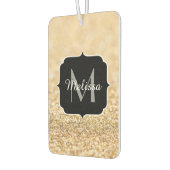 Champagnergold Imitat Glitzer Glitzern Monogram Autolufterfrischer (Links)