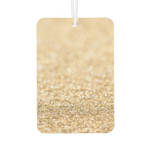 Champagnergold Imitat Glitzer Glitzern Monogram Autolufterfrischer (Rückseite)