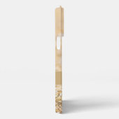 Champagnergold Imitat Glitzer Glitzern Monogram iPhone Hülle (Rechte Seite)