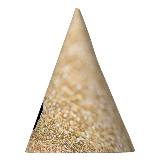 Champagnergold Imitat Glitzer Glitzern Monogram Partyhütchen (Rechts)