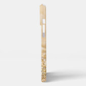 Champagnergold Imitate Glitzer Glitzern iPhone Hülle (Linke Seite)