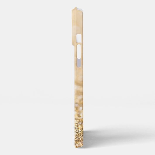 Champagnergold Imitate Glitzer Glitzern iPhone Hülle (Linke Seite)