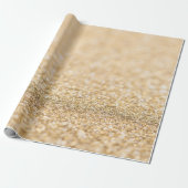 Champagnergold leichte Imitate Glitzer Glitzern Geschenkpapier (Ungerollt)