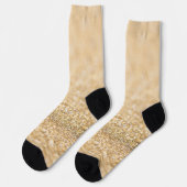 Champagnergold leichte Imitate Glitzer Glitzern Socken (Linkes Detail)