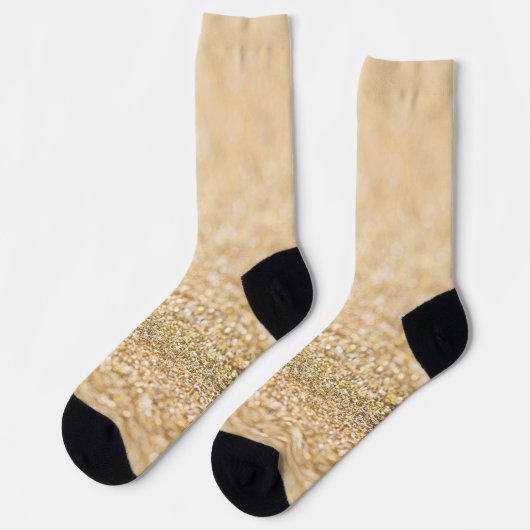 Champagnergold leichte Imitate Glitzer Glitzern Socken (Linkes Detail)