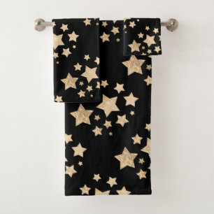 Champagnergold leichte Imitate Glitzer Glitzern St Badhandtuch Set