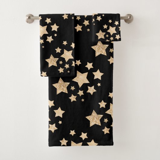 Champagnergold leichte Imitate Glitzer Glitzern St Badhandtuch Set (Insitu)