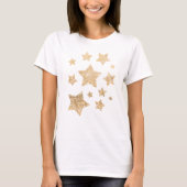 Champagnergold leichte Imitate Glitzer Glitzern St T-Shirt (Vorderseite)