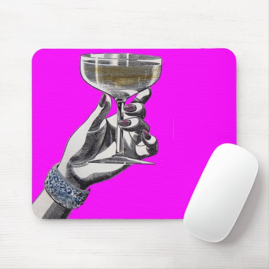 Champagnerhandglas Mousepad (Mit Mouse)