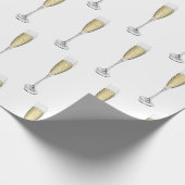 Champagnerhearts Geschenkpapier (Ecke)
