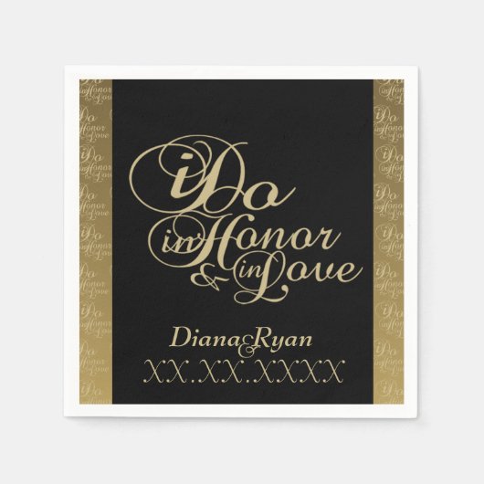 Champagnerhochzeit Napkins Serviette (Vorderseite)