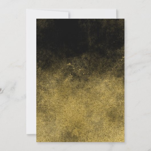 Champagnerjubiläum Einladung Black Gold Silver (Rückseite)