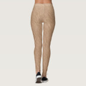 Champagnerlederoberfläche Minimalistisch Champagne Leggings (Rückseite)