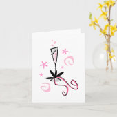 Champagnernotecard Karte (Gelbe Blume)