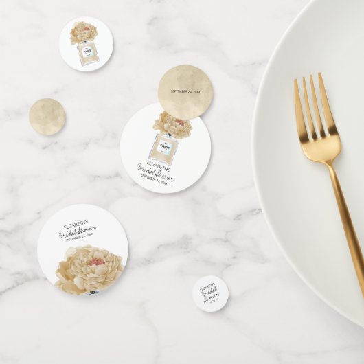 Champagnerpeonys und Parfüm Brautparty Konfetti (Gruppe)