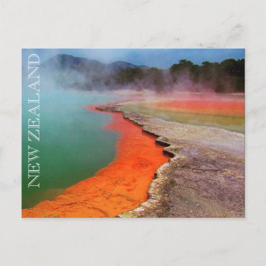 Champagnerpool neu Zealand Postkarte (Vorderseite)
