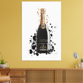 Champagnerprint Leinwanddruck (Insitu (Wohnzimmer))