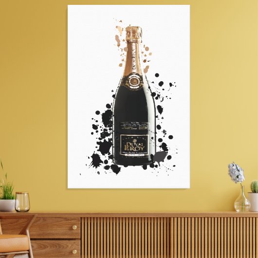 Champagnerprint Leinwanddruck (Insitu (Wohnzimmer))
