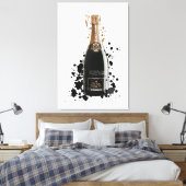 Champagnerprint Leinwanddruck (Insitu (Schlafzimmer))