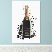 Champagnerprint Leinwanddruck (Insitu (Holzboden))