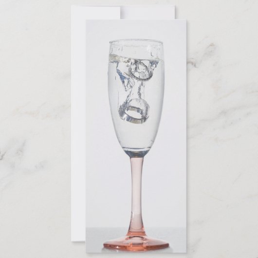 Champagnerringe Hochzeitseinladung Einladung (Vorderseite)