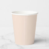 Champagnerrosa einfarbig einfarbige Farbe Pappbecher (Rechts)