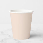 Champagnerrosa einfarbig einfarbige Farbe Pappbecher (Vorderseite)