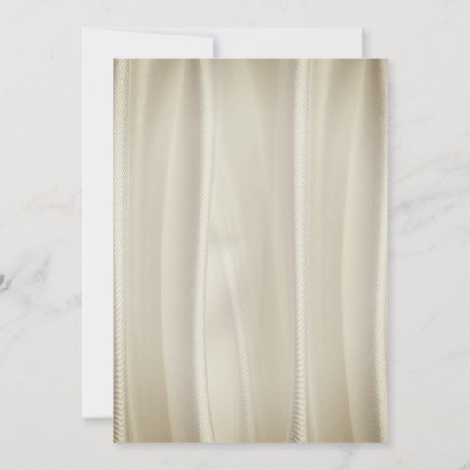 Champagnerseide mit goldener Spitze Einladung (Rückseite)