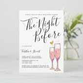 Champagnertoast am Abend vor dem Probe Einladung (Stehend Vorderseite)