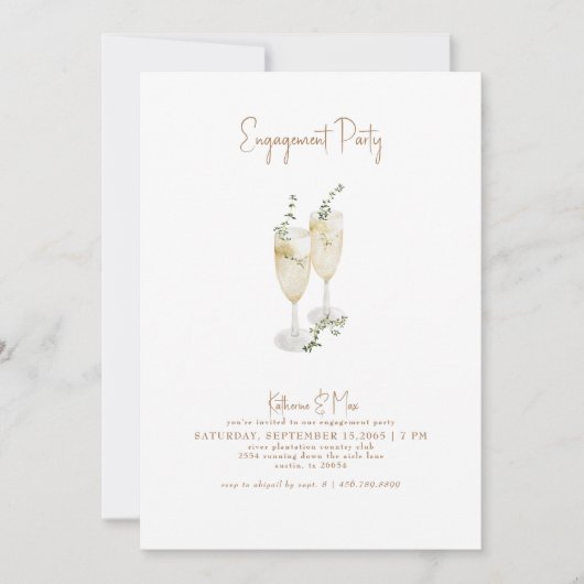 Champagnertoast Einladung (Vorderseite)