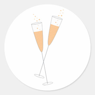 Champagnertoast Runder Aufkleber